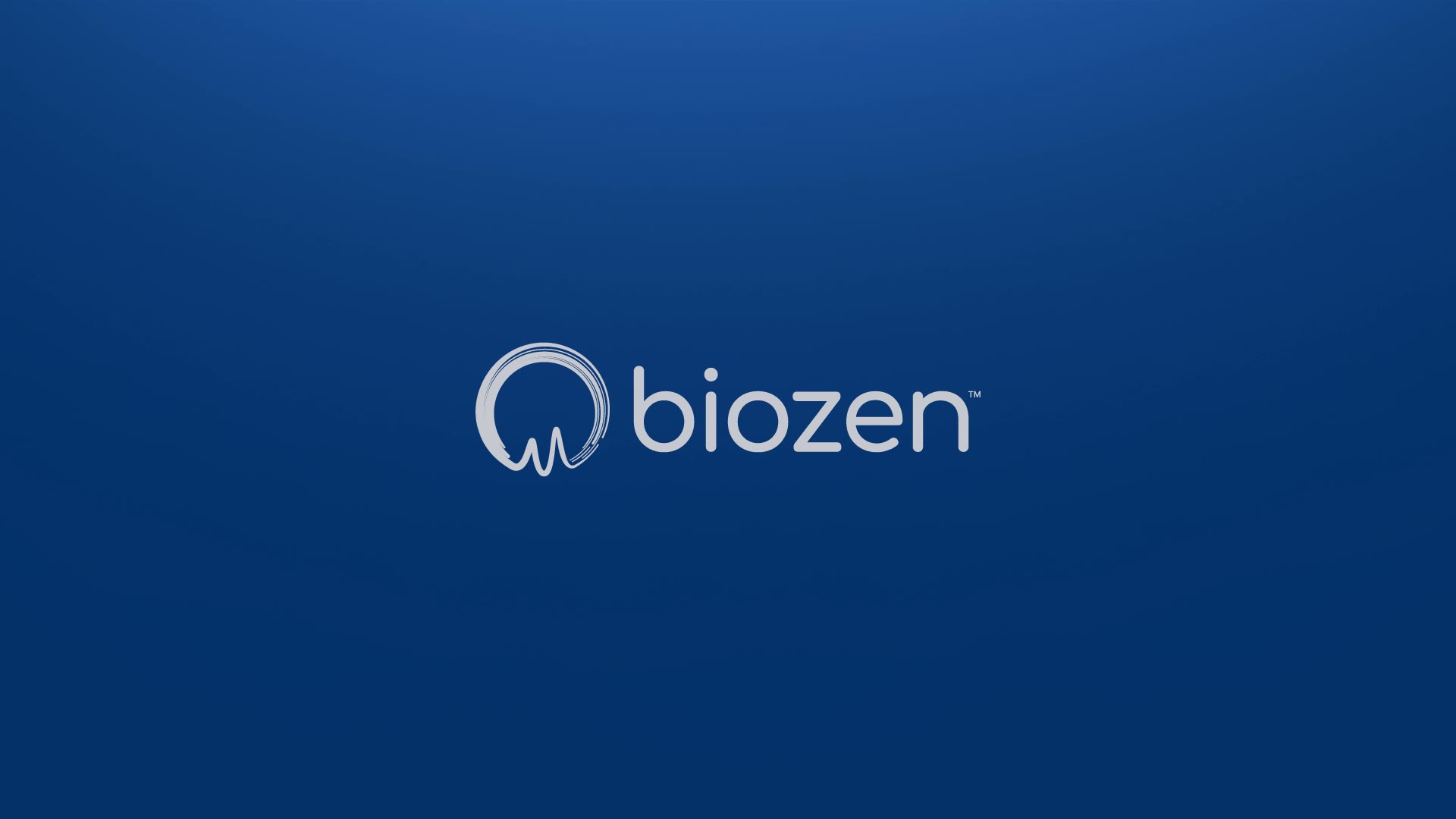 Biozen handheld blood pressure device taking a measurement at a fingertip, with PPG and pressure-signal waveforms overlaid